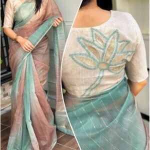 Green Organza Saree