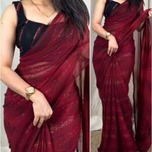 Awesome Maroon Georgette Saree's