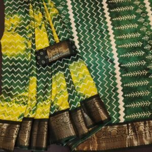 Latest Mangalagiri Dola Sarees with Printed Checks