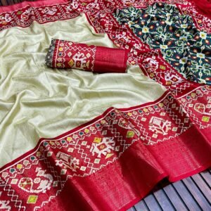 PURE Viscose Soft DOLA Lichi SILK JAQUCARD WEAVEING BORDER All Overall Body Self WEAVEING