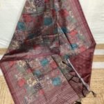 Trending Collection of Kalamkari Soft Linen Silk Saree