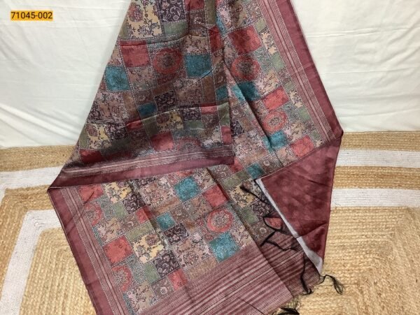 Trending Collection of Kalamkari Soft Linen Silk Saree