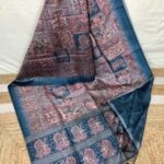 Latest Collection of Kalamkari Soft Linen Silk Saree