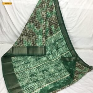 Latest Digital Printed Fancy Linen Cotton Saree