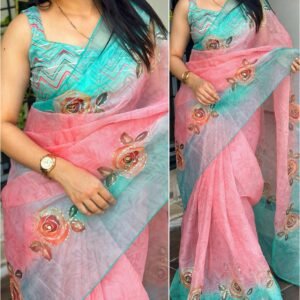 Elegant Designer Jiyana Soft Cotton Silk Saree light pink