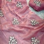 pale pink sequence silk saree collections