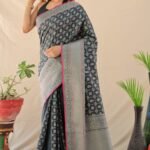 New Arrival of black Banarasi Silk Saree