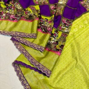 New trending Dola Silk With lace Patti