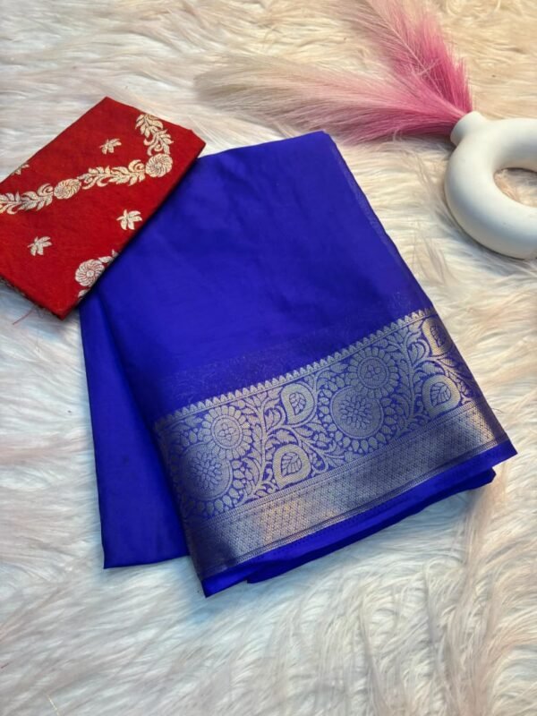 Trendy Collection of Beautiful Pure Chiffon Saree With Zari Border