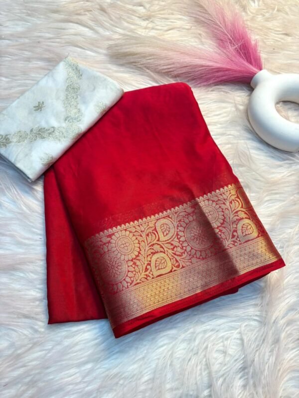 Trendy Collection of Beautiful Pure Chiffon Saree With Zari Border