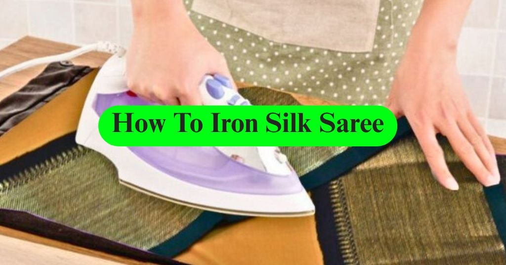 Ironing a silk saree